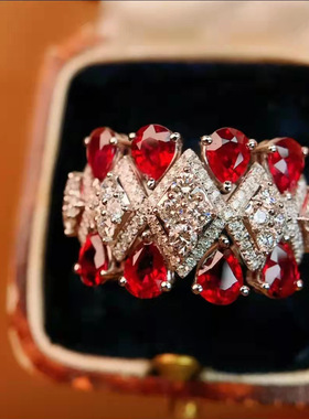 小红书高端珠宝同款仿真鸽血