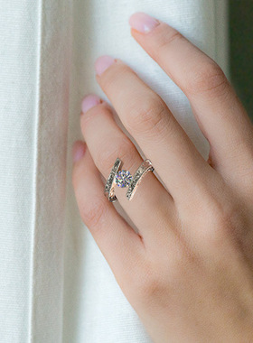 youngwish新款车花女钻石戒指