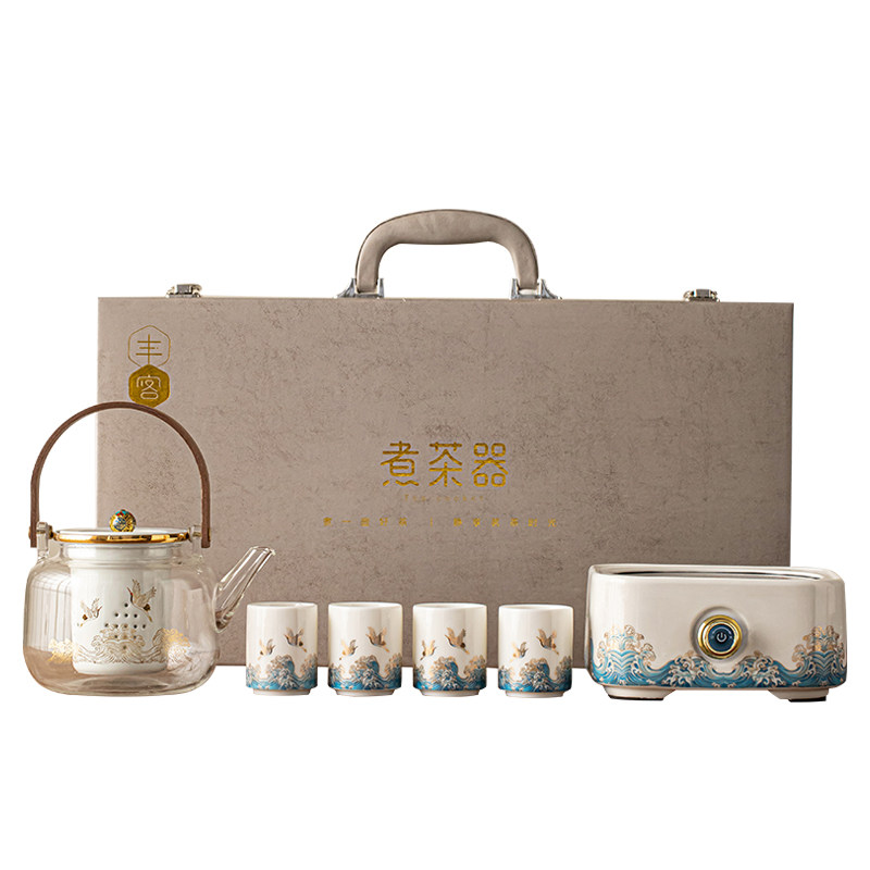 煮茶器围聚煮茶炉家用玻璃茶壶2024新款电陶炉小型高端烧水壶套装,淘宝优惠券,粉丝福利购,淘宝优惠卷