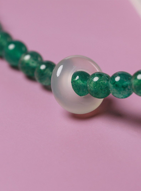 醒狮手链壮的响亮金丝楠绿草莓晶