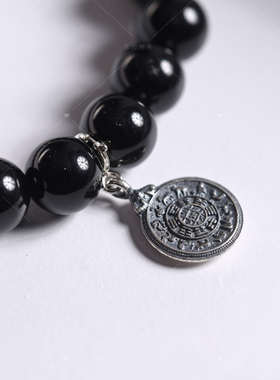 【壮的响亮】曜灵八卦黑曜石九宫八卦手链手串
