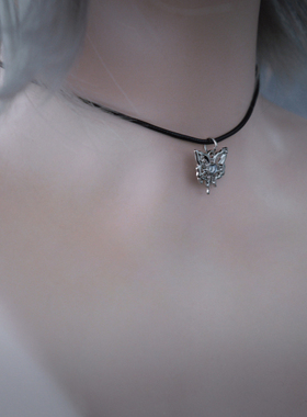 怪糖饰物集原创蝴蝶吊坠锁骨链