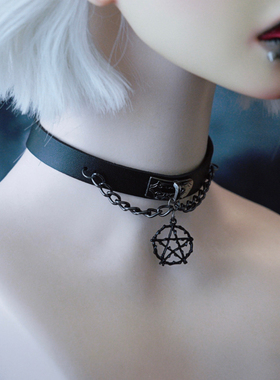 怪糖饰物集原创五芒星吊坠颈链