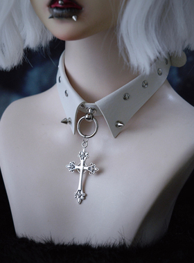 怪糖饰物集原创假领choker颈链白