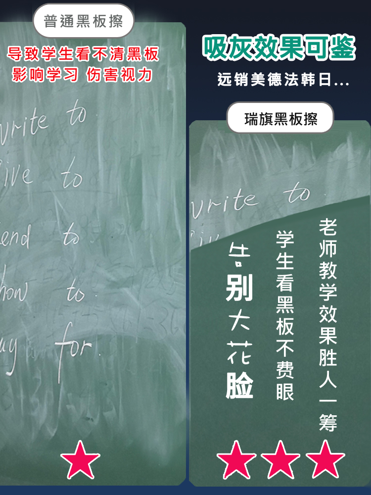 黑板擦粉笔专用新型学校吸灰黑板擦刷老师大号磁吸家用擦黑板神器 - 图2