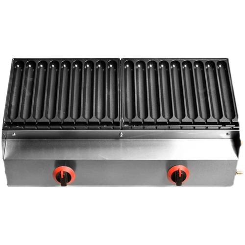 Золотая хрустящая на гриле кишечная колбаса хот -дог Коммерческий чистый красный качели газовый газовый газовый крахмал кишечный киоск для киоска