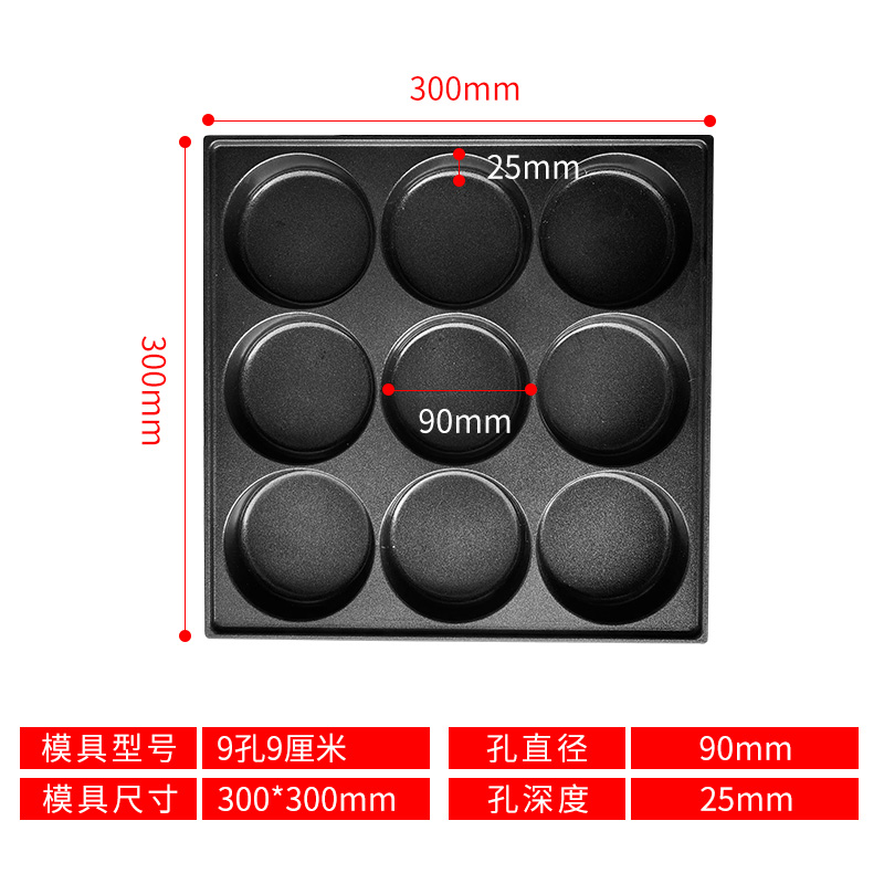 鸡蛋汉堡蛋肉堡锅模具加厚款仿陶瓷涂层-图2