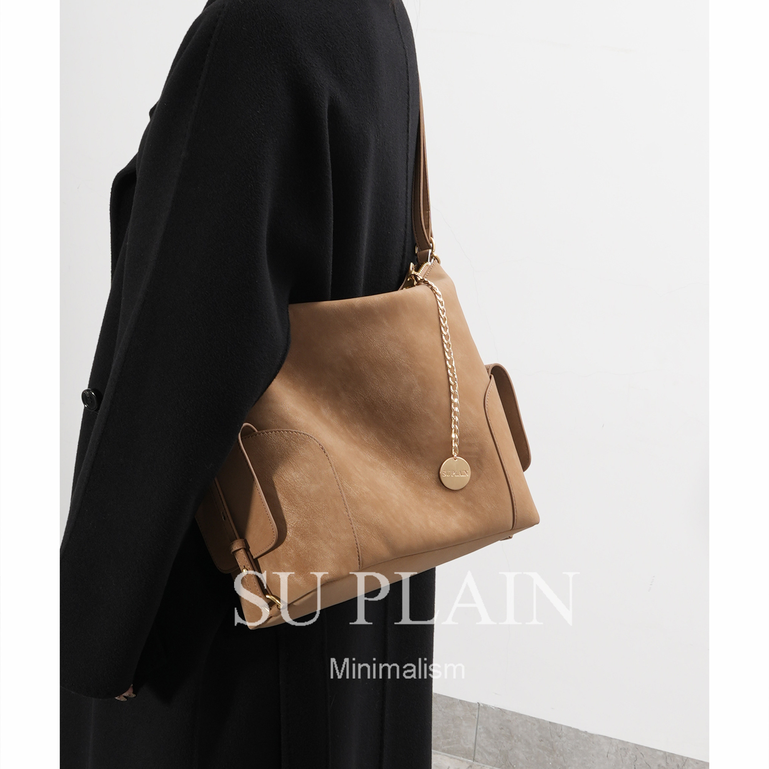 SUPLAIN南素野野  真皮牛皮托特双肩包单肩斜气质复古女包,淘宝优惠券,粉丝福利购,淘宝优惠卷