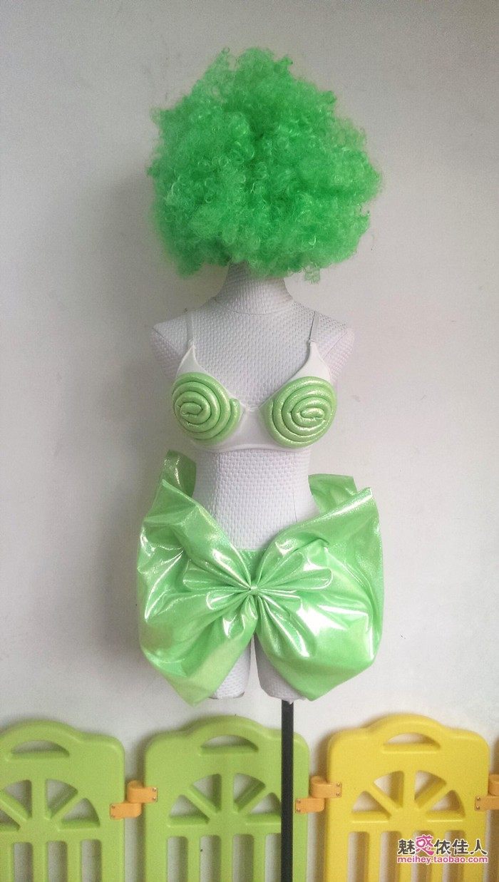 节日酒吧ds演出服女夜店B组舞队gogo秀性感大气蝴蝶结假发舞台装,淘宝优惠券,粉丝福利购,淘宝优惠卷