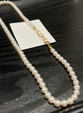 韩国进口东大门新款72W品牌施华珍珠925纯银项链饰品链配饰