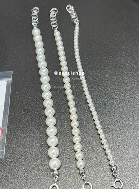 韩国进口东大门新款72W品牌珍珠大中小号手链手环简约手串女