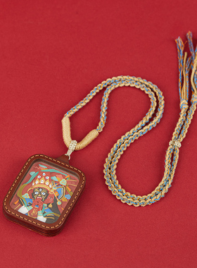非遗牛皮唐卡吊坠唐卡吊坠男女