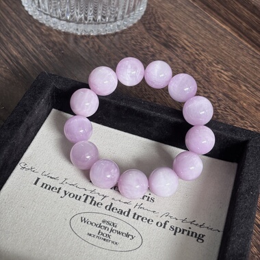 紫锂辉手串 天然紫锂辉手链