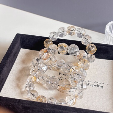 闪灵钻 天然闪灵钻手链彩闪灵油胆闪灵