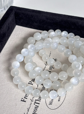 白月光手串 天然白月光手链 白月光石