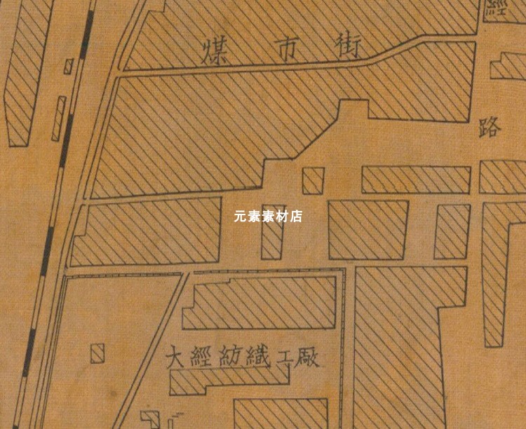 民国石门(石家庄)新市街要图高清电子版老地图历史参考素材JPG-图1