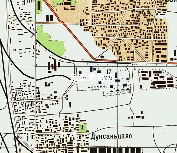 1975年石家庄地图2幅苏联绘制JPG格式高清电子版老地图非实物-图1