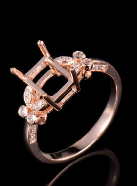 Fay Jewelry 个性定制钻石戒指空托（925银/10K/14K/18K/PT950）
