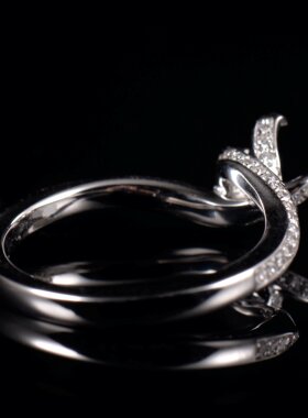 Fay Jewelry 个性定制钻石戒指空托（925银/10K/14K/18K/PT950）