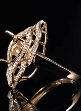 Fay Jewelry 个性定制钻石戒指空托（925银/10K/14K/18K/PT950）