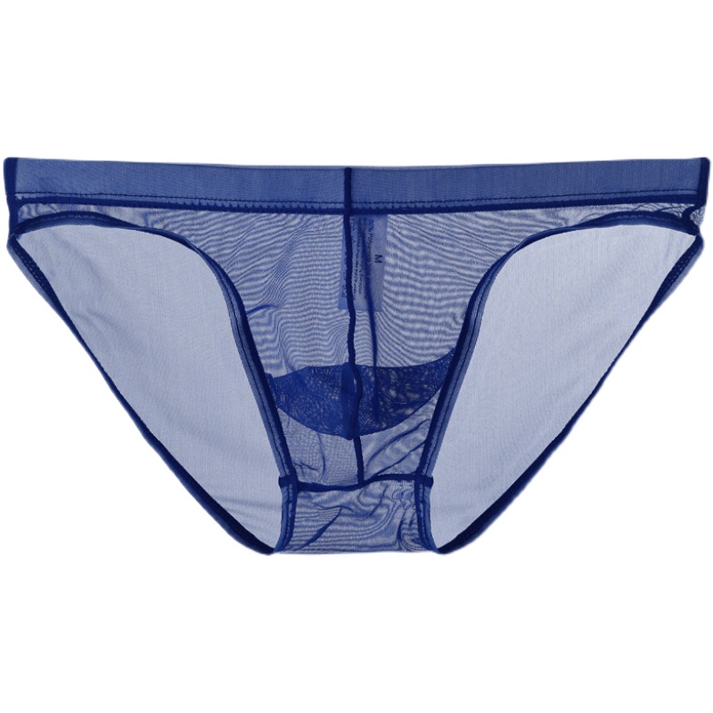 清仓男士三角内裤网纱透明性感超薄低腰U凸囊袋透气网眼青年裤头 - 图3