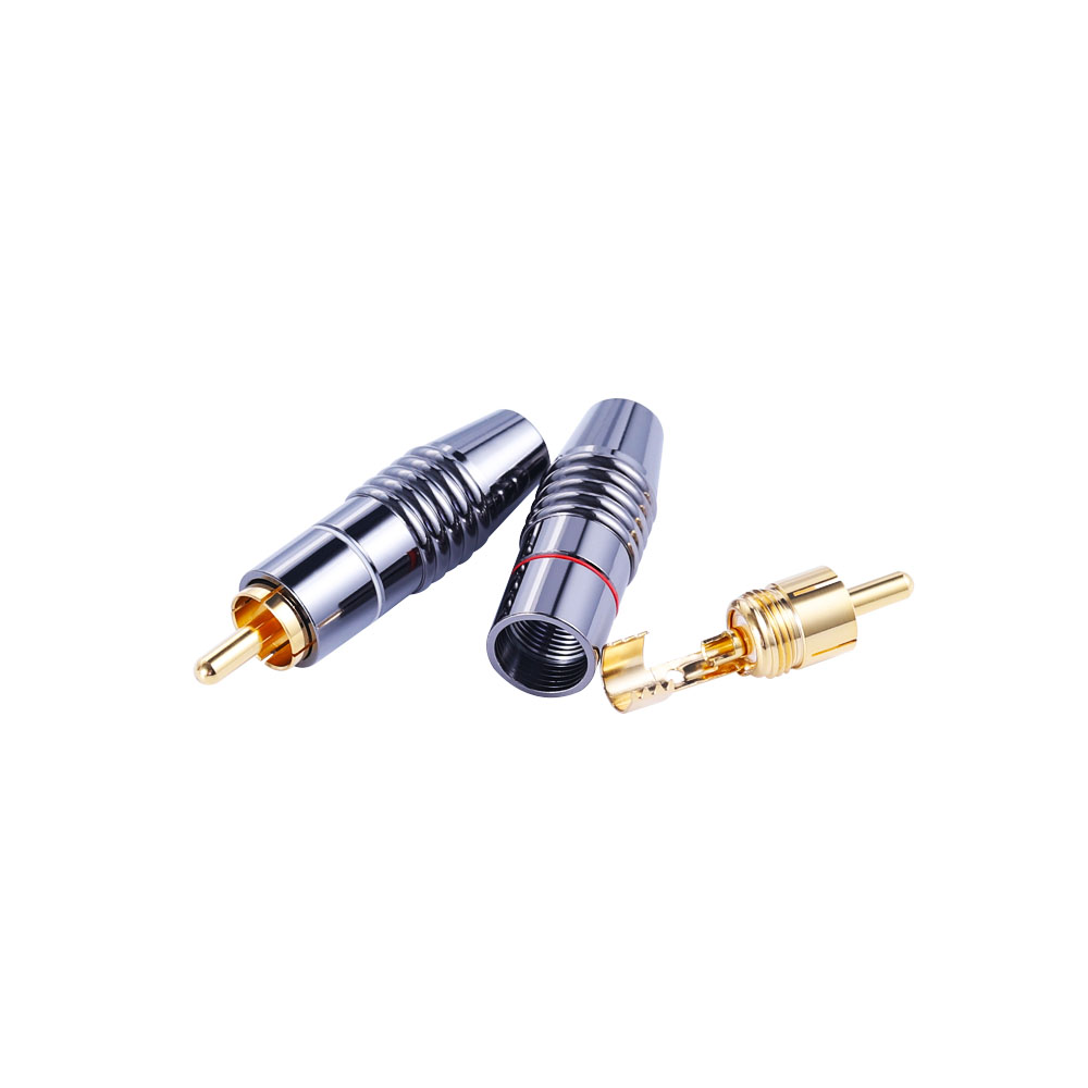 台湾 AEC Connectors 雅钛RP-1273ZAG-A/B莲花插头 信号线RCA插头 - 图0