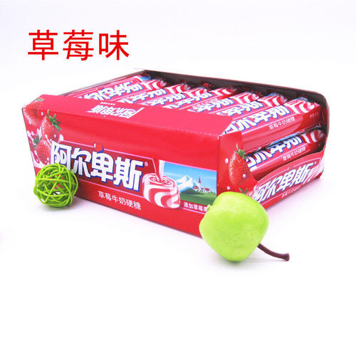 正品阿尔卑斯条形学生硬糖果特浓牛奶原味柠檬31g*21条休闲零食品 - 图3