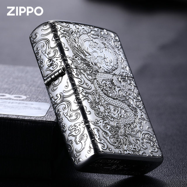 ZIPPO genuine 999 sterling silver Xiangyunlong counter