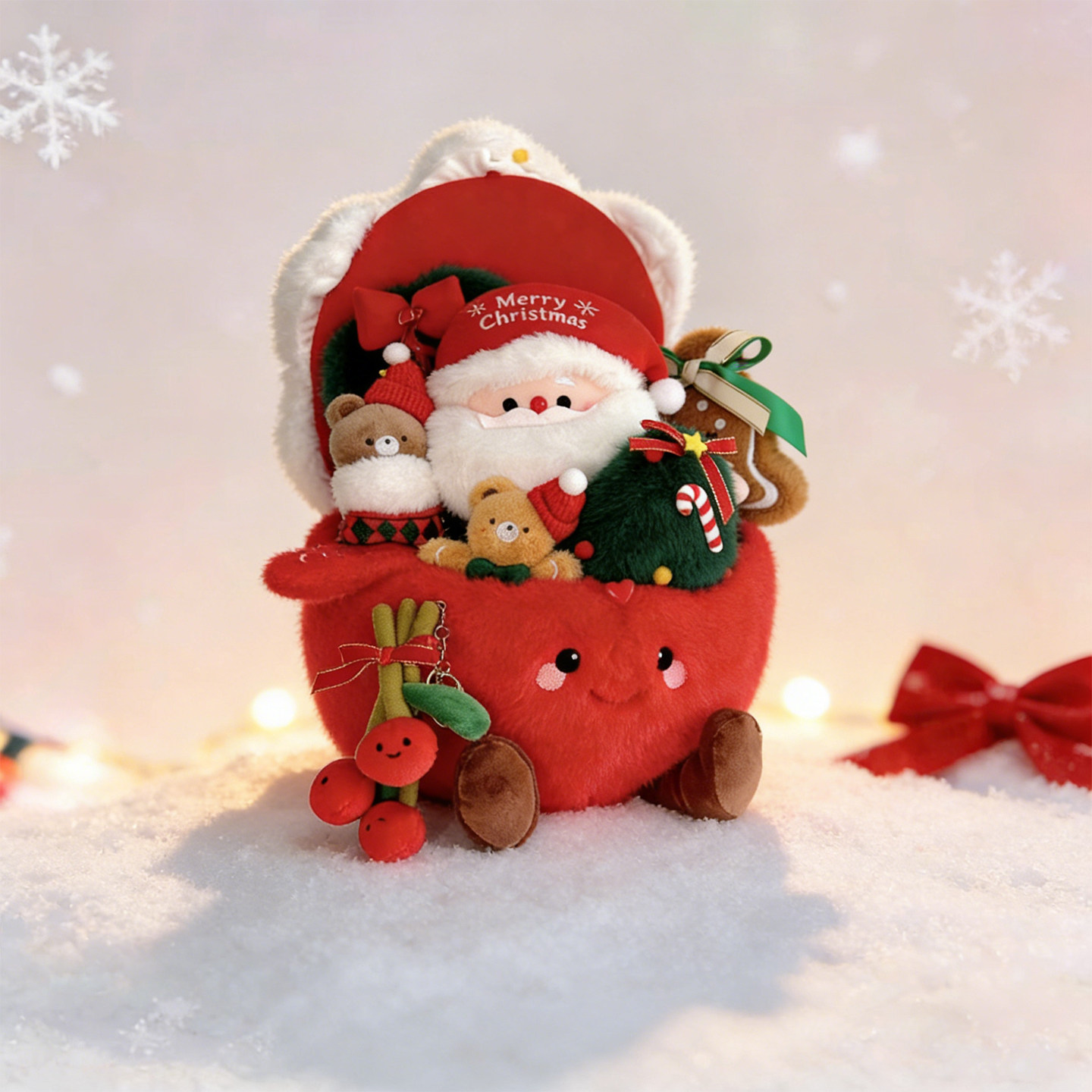 圣诞礼物平安夜苹果玩偶礼盒摆件圣诞树毛绒玩具圣诞老人公仔女生,淘宝优惠券,粉丝福利购,淘宝优惠卷