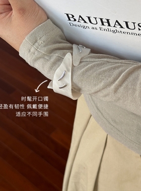 MARSEVEN 海风飞鸽系列落日白昼飞鸟手镯醋酸开口小众设计手环