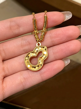 金色旺财葫芦项链轻奢高级感颈链