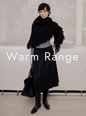 Warm Range 羊毛混纺流苏三角巾