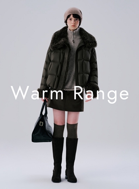 Warm Range 纯羊毛卷边堆堆护耳包头毛线冷帽