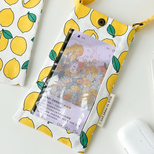 触屏手机包女 斜挎挂脖袋2026新款便携手机保护套小杂物包零钱袋 - 图1