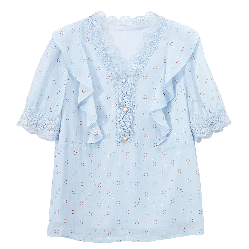  香影蕾丝衫/雪纺衫