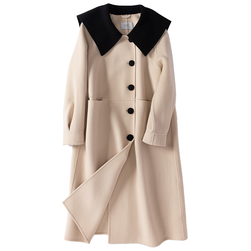 香影全羊毛双面呢大衣