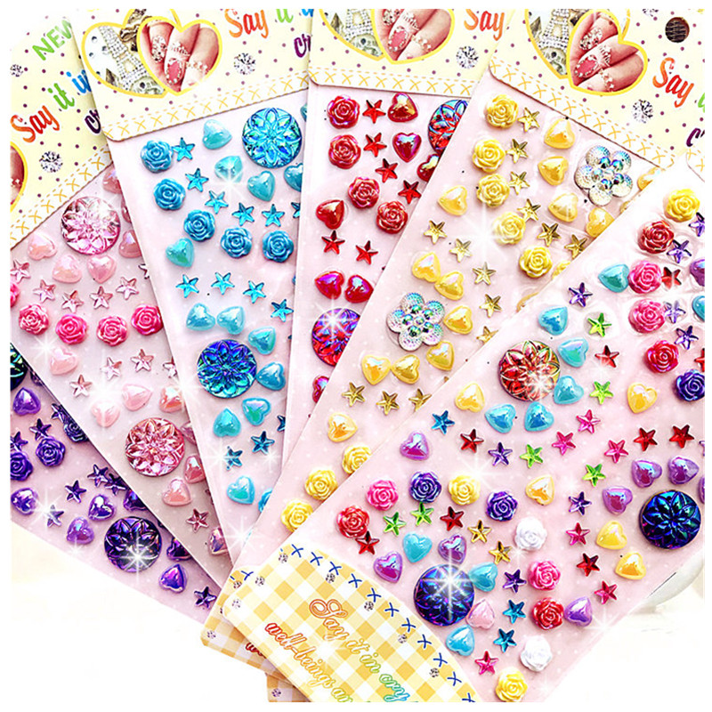 贴纸儿童舞台化妆钻石贴画女孩奖励宝石立体手工粘贴水晶手机装饰,淘宝优惠券,粉丝福利购,淘宝优惠卷