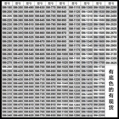 5M同步轮10齿-20-24-25-30-36-40-50-100齿同步带轮同步带组合 - 图2
