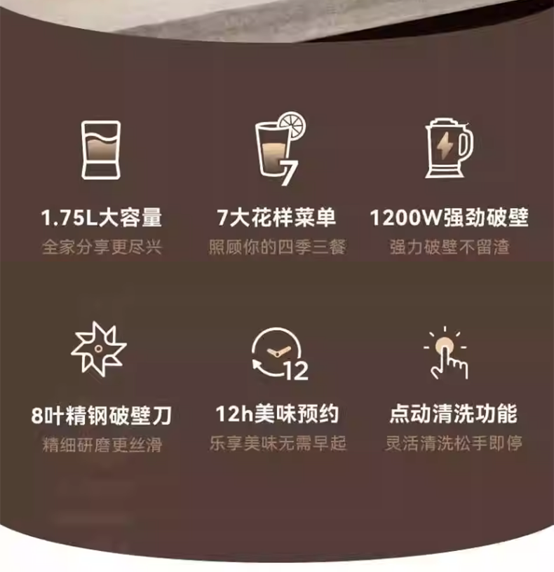 Midea/美的PB12Easy219/206破壁机 家用豆浆机料理机榨汁机辅食机 - 图0