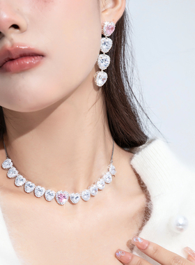 ParanoidPuppy粉色爱心项链