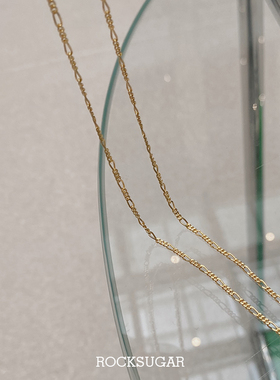 叠搭多层925纯银费加罗金色项链