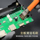 Double-ended repair pad hard-bristle brush