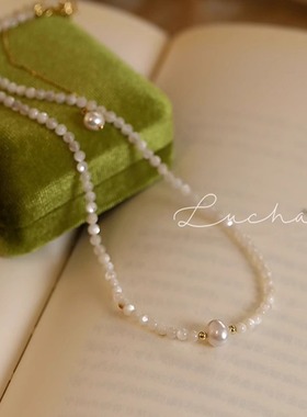 纯银版极细2mm白蝶贝天然5A强光淡水珍珠S925银可调节项链甜美