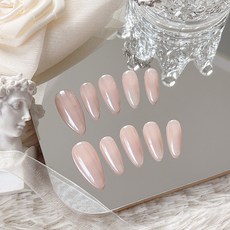 Lilynail镀晶裸肤渐变手工穿戴甲中长款高级感指甲贴片显白可拆卸,淘宝优惠券,粉丝福利购,淘宝优惠卷