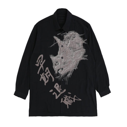 YOJI OOAK PRINT LONG SHIRT早期退職印花天丝宽松青山限定衬衫 - 图3