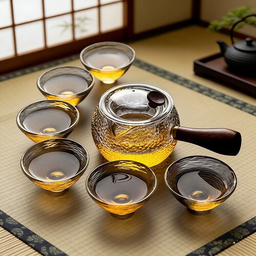 耐热玻璃过滤侧把电陶炉茶炉煮泡茶壶锤纹耐高温单壶茶具套装家用 - 图2