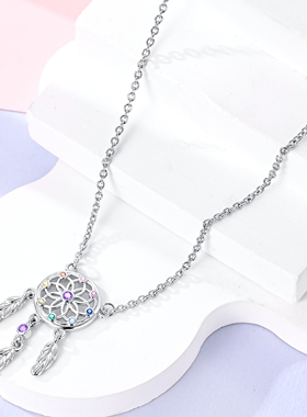 原创小众设计S925银锆石爱心项链