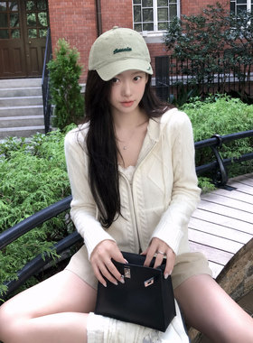 浅绿复古刺绣棒球帽，清爽又好搭
