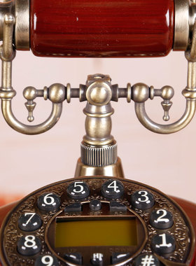tqj固定仿古风显示免提电话机