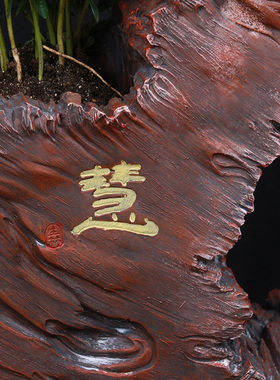tqj树脂假山中式风办公桌小沙弥